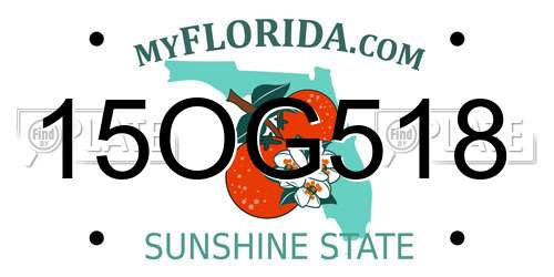 15OG518 Florida License Plate