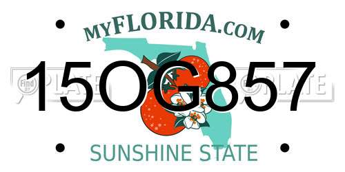 15OG857 Florida License Plate
