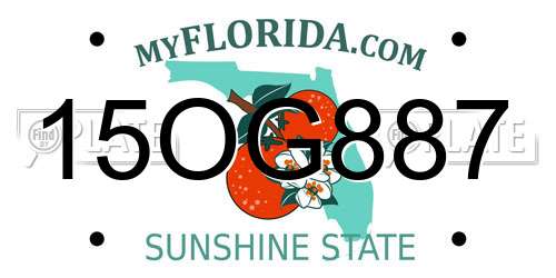 15OG887 Florida License Plate