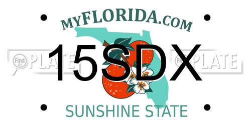 15SDX Florida License Plate