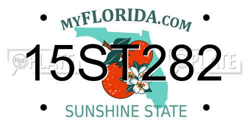 15ST282 Florida License Plate