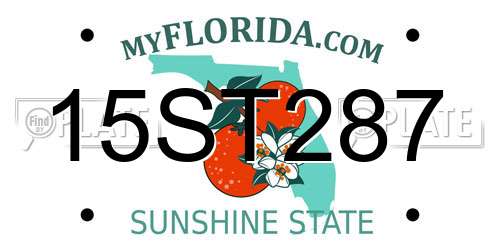 15ST287 Florida License Plate