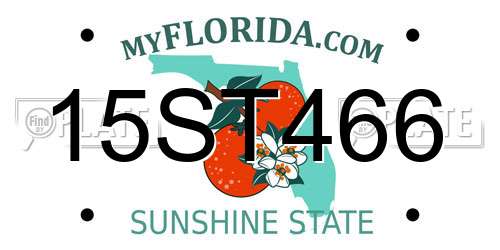 15ST466 Florida License Plate