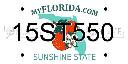 15ST550 Florida License Plate