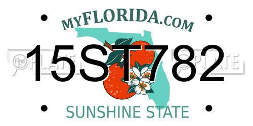 15ST782 Florida License Plate