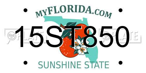 15ST850 Florida License Plate