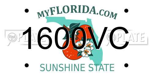 1600VC Florida License Plate