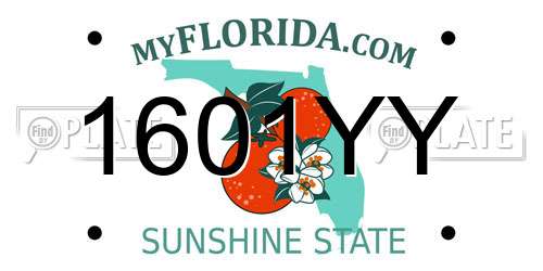 1601YY Florida License Plate