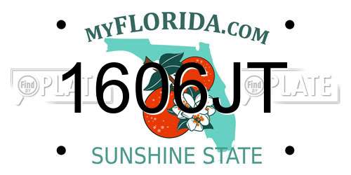 1606JT Florida License Plate