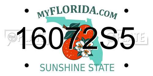 16072S5 Florida License Plate
