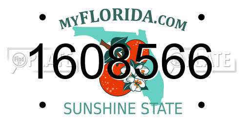 1608566 Florida License Plate