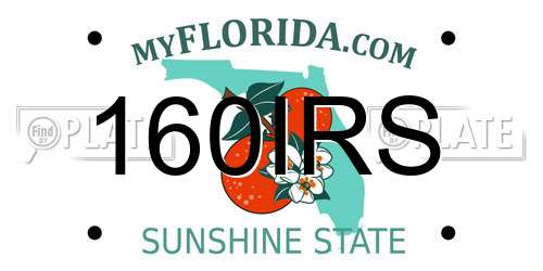 160IRS Florida License Plate