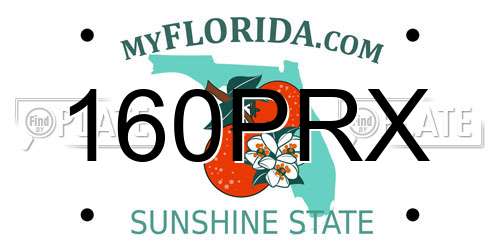 160PRX Florida License Plate
