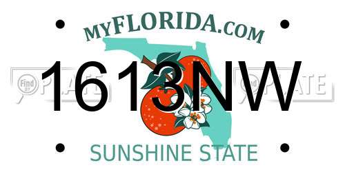 1613NW Florida License Plate