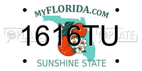 1616TU Florida License Plate