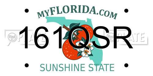 161QSR Florida License Plate