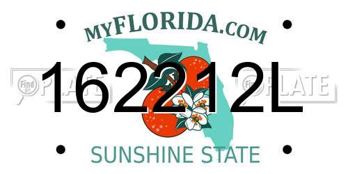 162212L Florida License Plate