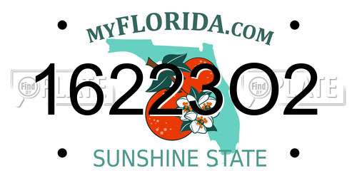 16223O2 Florida License Plate