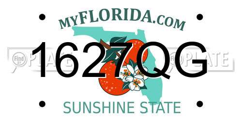 1627QG Florida License Plate