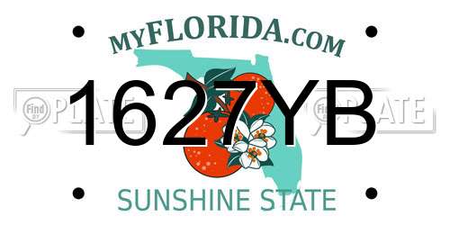 1627YB Florida License Plate