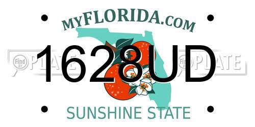 1628UD Florida License Plate