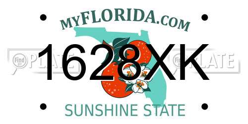 1628XK Florida License Plate