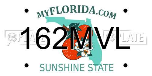 162MVL Florida License Plate