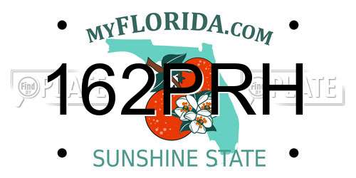 162PRH Florida License Plate