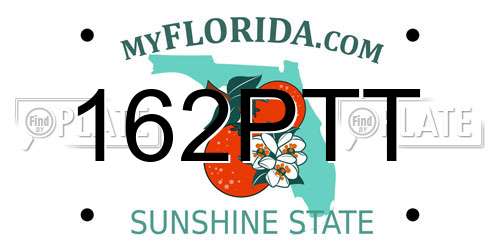 162PTT Florida License Plate