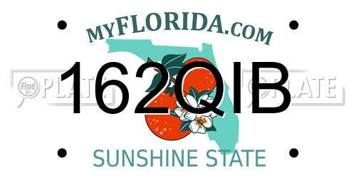 162QIB Florida License Plate