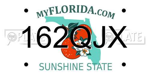 162QJX Florida License Plate