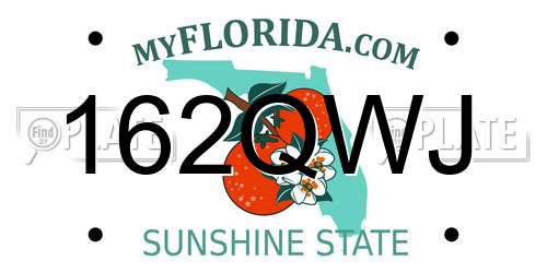 162QWJ Florida License Plate