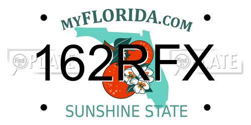 162RFX Florida License Plate