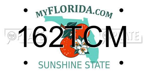 162TCM Florida License Plate