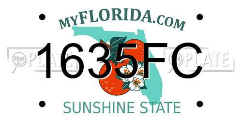 1635FC Florida License Plate