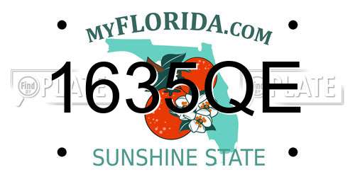 1635QE Florida License Plate