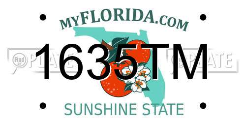 1635TM Florida License Plate