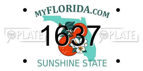 1637 Florida License Plate