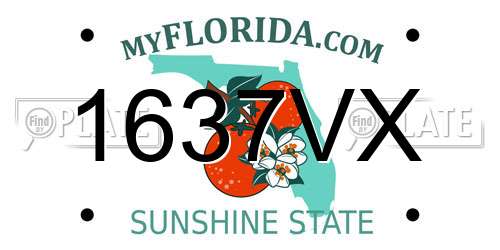 1637VX Florida License Plate