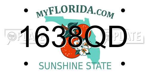 1638QD Florida License Plate