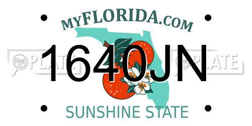 1640JN Florida License Plate