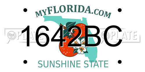 1642BC Florida License Plate