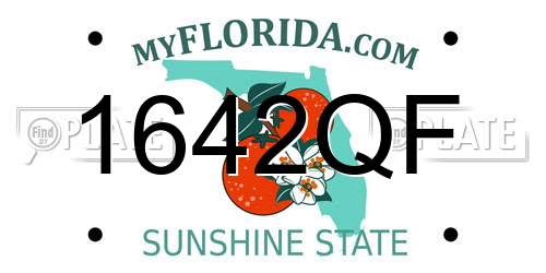 1642QF Florida License Plate