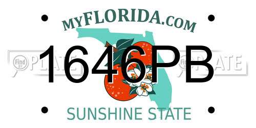 1646PB Florida License Plate