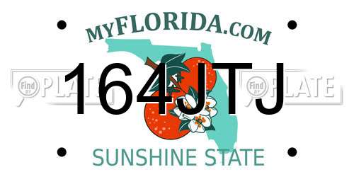 164JTJ Florida License Plate
