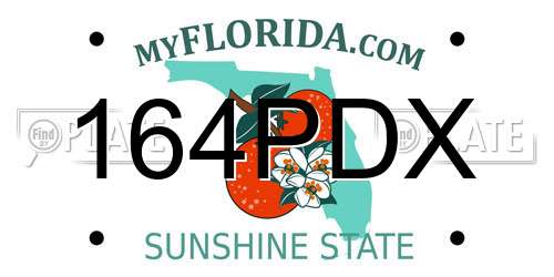164PDX Florida License Plate