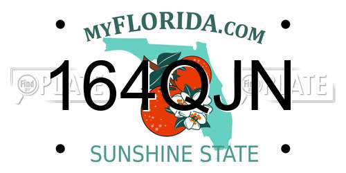 164QJN Florida License Plate
