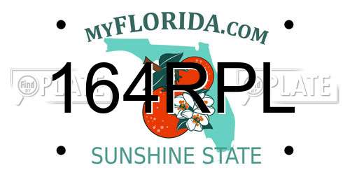 164RPL Florida License Plate