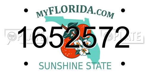 1652572 Florida License Plate