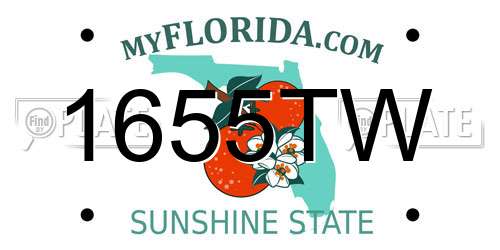 1655TW Florida License Plate